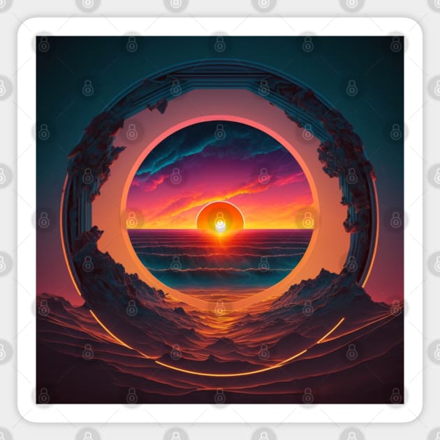Sunset inception Sticker by SJG-digital